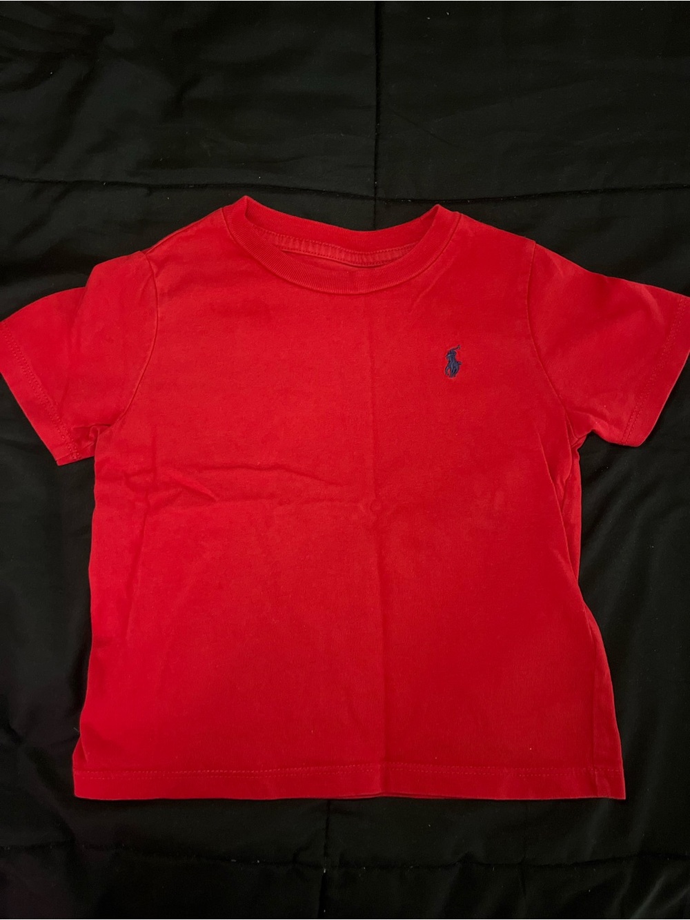 Baby Ralph Lauren Red Tee with Navy Pony Embroidery